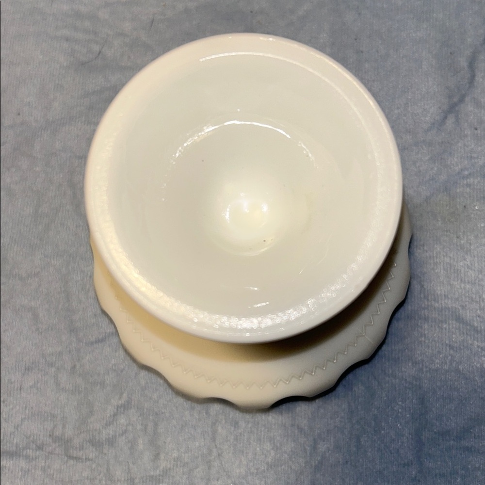 King's Crown Colony milk glass compote, also known as a candy dish pedestal bowl - Picture 7 of 16